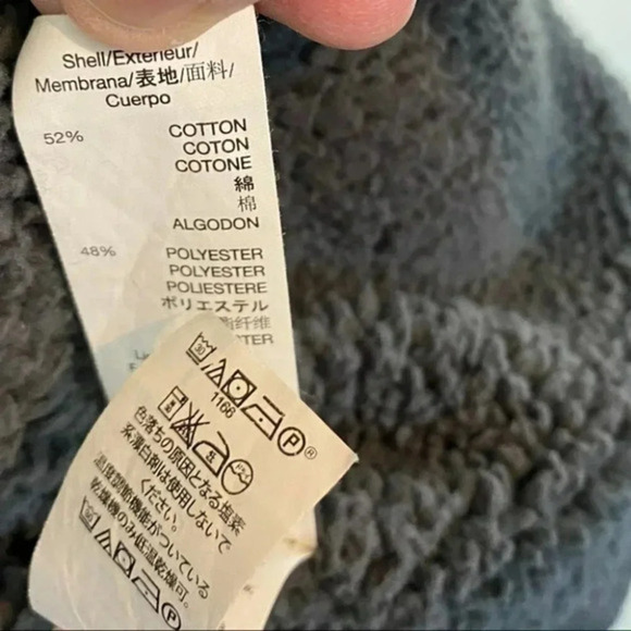 Gap L gray full zip fleece lined jacket - Picture 6 of 7